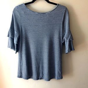 Striped T-Shirt with Bow Detail